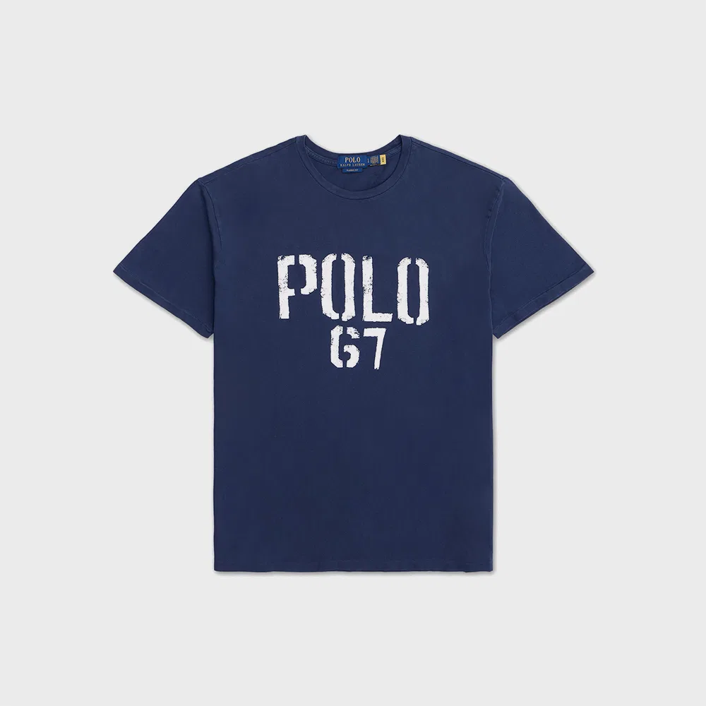 Мужская графическая футболка Classic Fit Jersey синяя от Polo Ralph Lauren