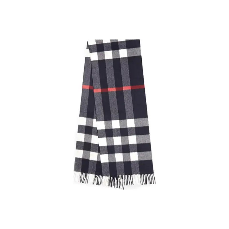 

Burberry Кашемировый вязаный шарф унисекс, Marine Blue