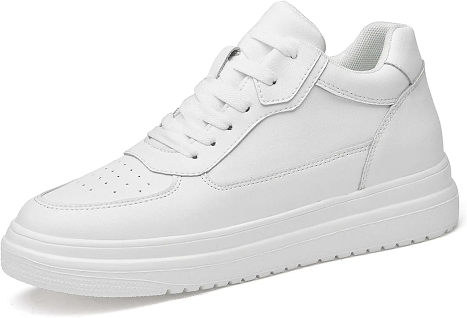 Кроссовки Herren Schuhe Sportschuhe Turnschuhe Laufschuhe Schuhe mit Erhöhungen für Herren, 6/8/10 см, , höhenverstellbar, lässige mit Erhöhungen, rutschfeste, atmungsaktive Turnschuhe Schnürschuhe Generisch, Weiß