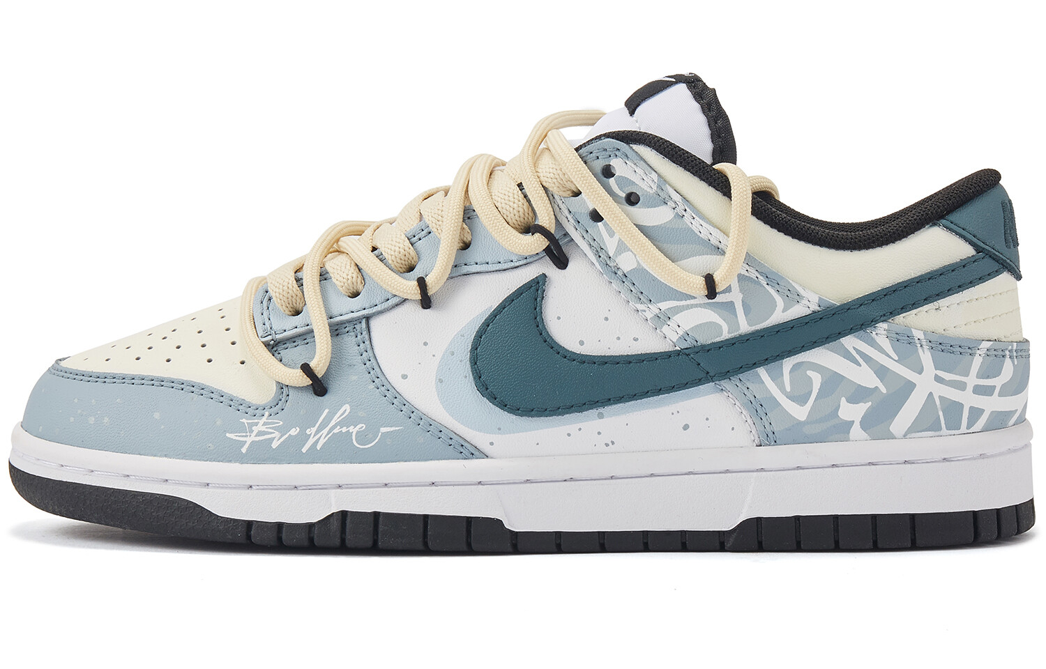 

Кроссовки Nike Dunk Skateboard Shoes Men Low-Top Blue/White Yellow