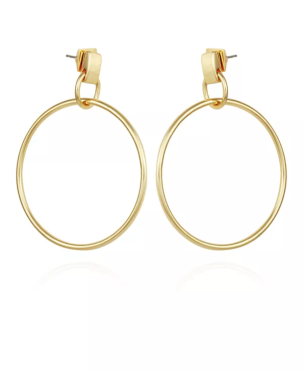 

Золотистые серьги-кольца Vince Camuto, gold-tone