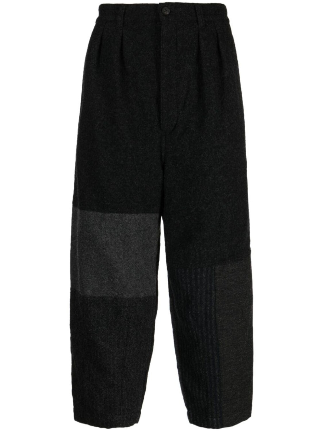 

Comme des Garçons Homme брюки в технике пэчворк с низким шаговым швом, черный