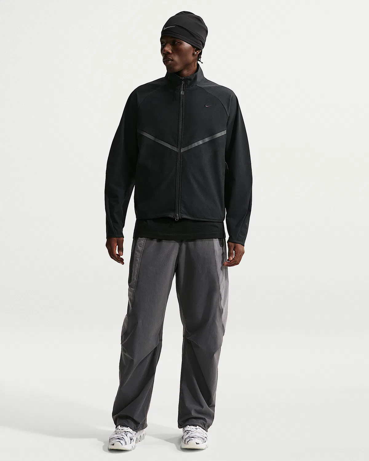Мужская ветровка Dri-FIT Shori Knit Track Nike Sportswear Tech, Black/Black — фото 4