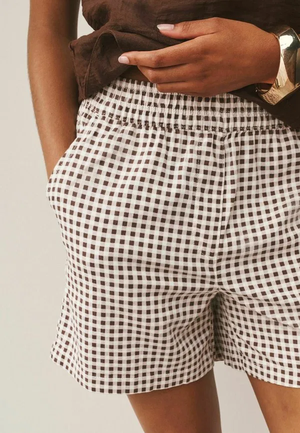 2 пижамных штана Next, Navy Chocolate Gingham — фото 2