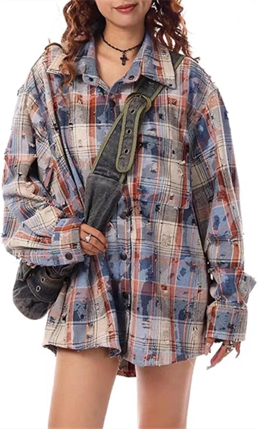 Рубашка, клетчатая, Vintage Check, синяя