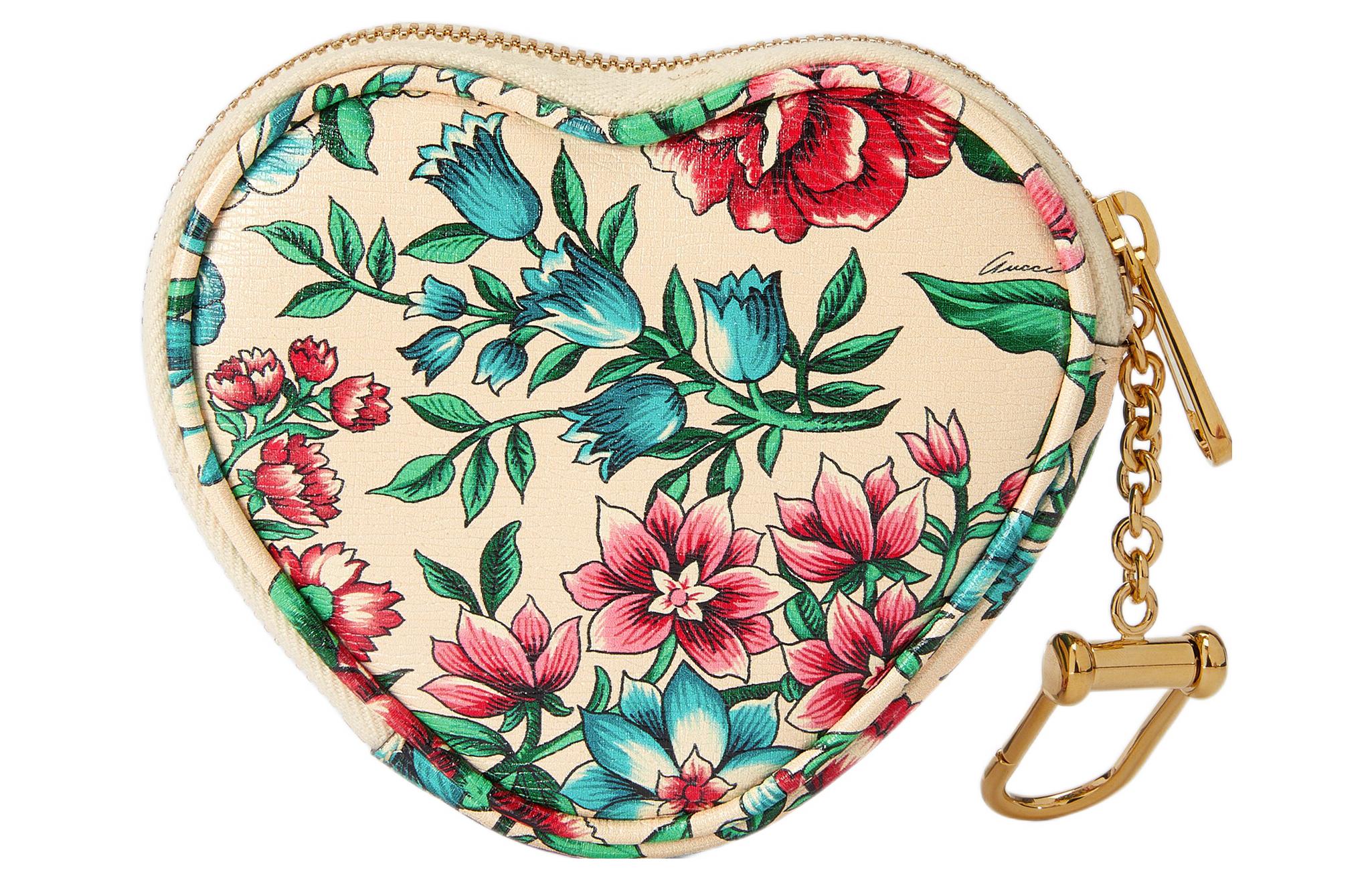 GUCCI Кожаный кошелек для ключей Ophidia женский разноцветный — фото 3