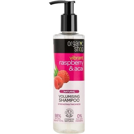 

Шампунь для объема малины и асаи, Organic Shop