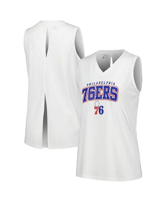

Женская белая майка Philadelphia 76ers Paisley Peekaboo Levelwear