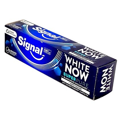 

White Now Super Pure осветляет зубы и борется с раздражающими пятнами, Signal