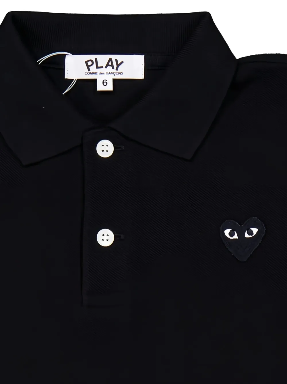 Рубашка поло с логотипом Comme Des Garçons Play Kids, черный — фото 3