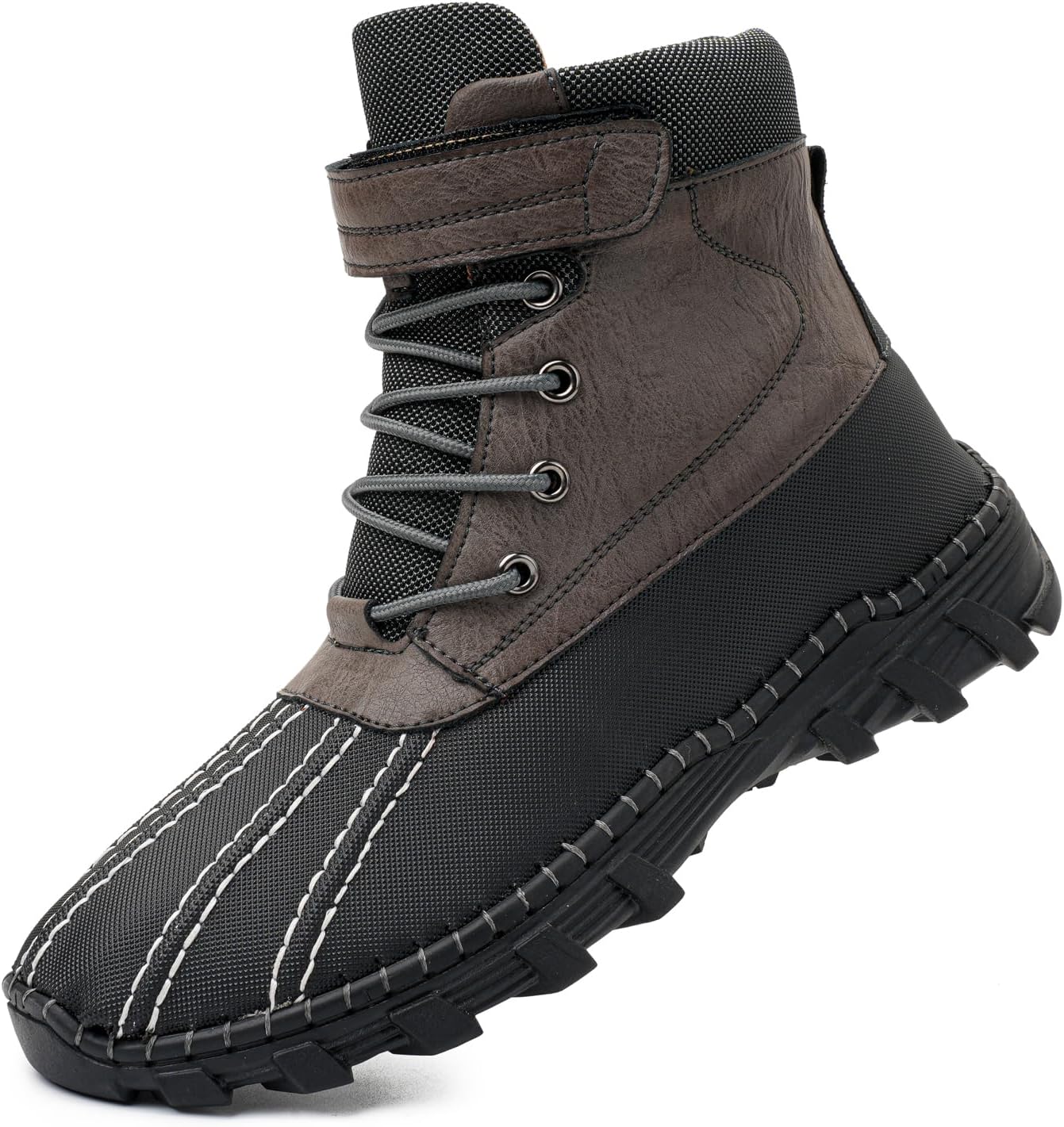 

Мужские водонепроницаемые высокие туристические ботинки Tsuukuie, верх из микрофибры и кожи, стелька с эффектом памяти, противоскользящая резиновая подошва, доступны с сетчатой или плюшевой подкладкой, серый