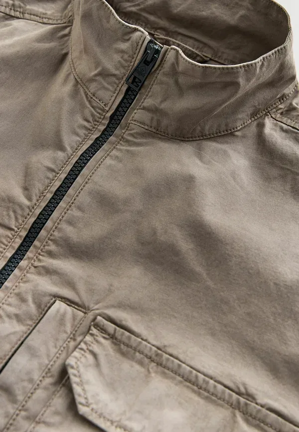 Куртка джинсовая Regular fit zip through Next, бежевый — фото 2
