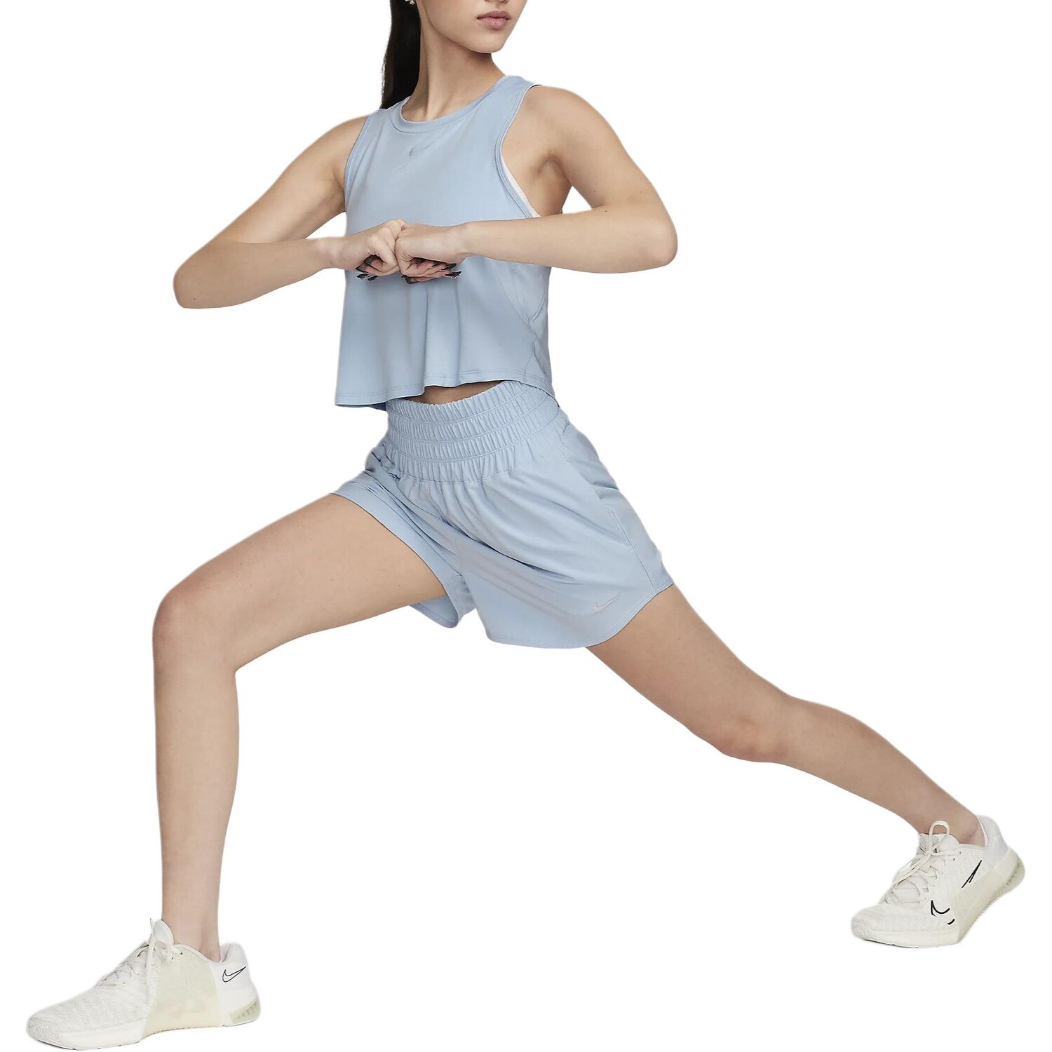 Женские повседневные шорты Dri-Fit One светло-голубого цвета Nike — фото 2