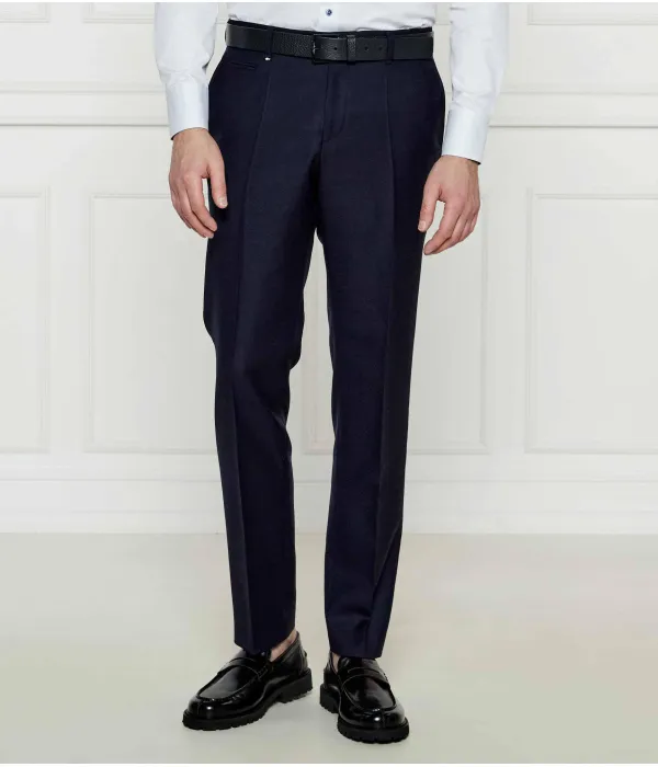 Шерстяные брюки c-genius-243 Slim fit Boss, синий — фото 3