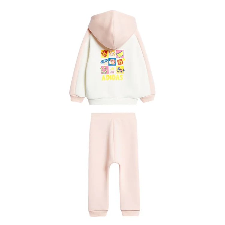 Детская повседневная худи для спорта Adidas, KV6903 Light Pink/White — фото 3