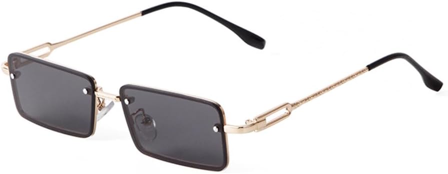 

LVTFCO Модные винтажные солнцезащитные очки маленького размера для женщин и мужчин, ретро, ​​трендовые, с градиентными линзами, металлические прямоугольные солнцезащитные очки, C5