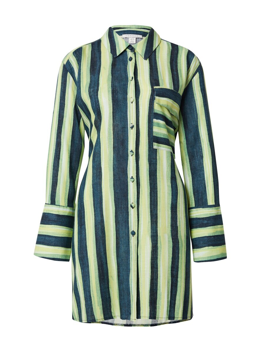 

Платье рубашка TOPSHOP Shirt Dress, цвет petrol/light green