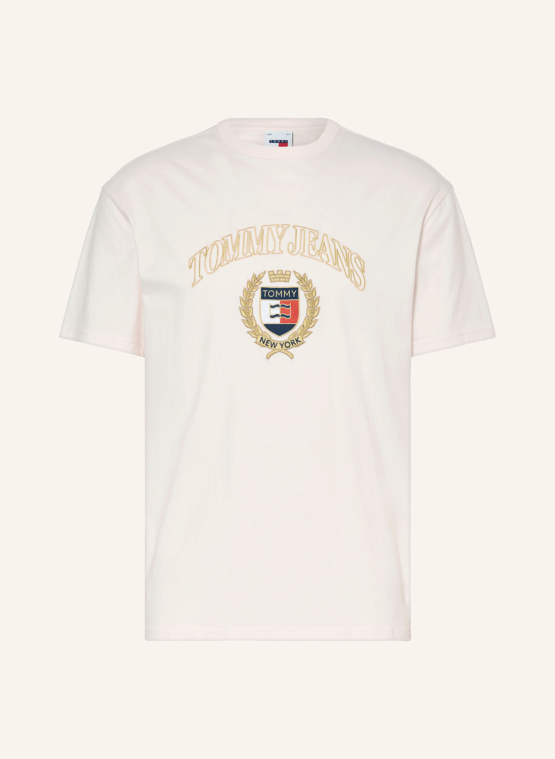 

Футболка TOMMY JEANS, цвет WEISS/GOLD/DUNKELBLAU