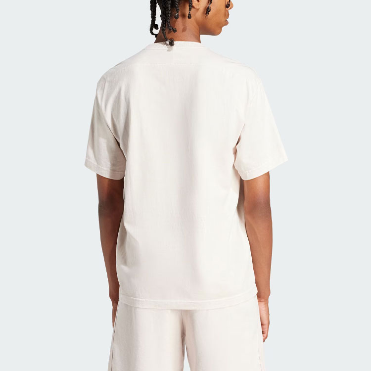 Футболка Adidas All Szn 3 Stripes Garment Wash, фиолетово-розовая — фото 3