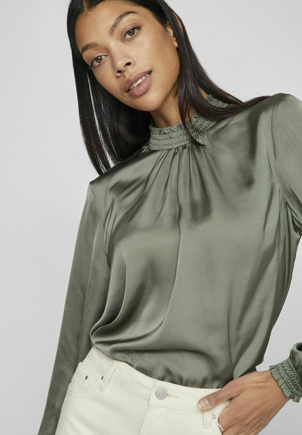 

Блуза HIGH NECK VILA, цвет Mottled Green