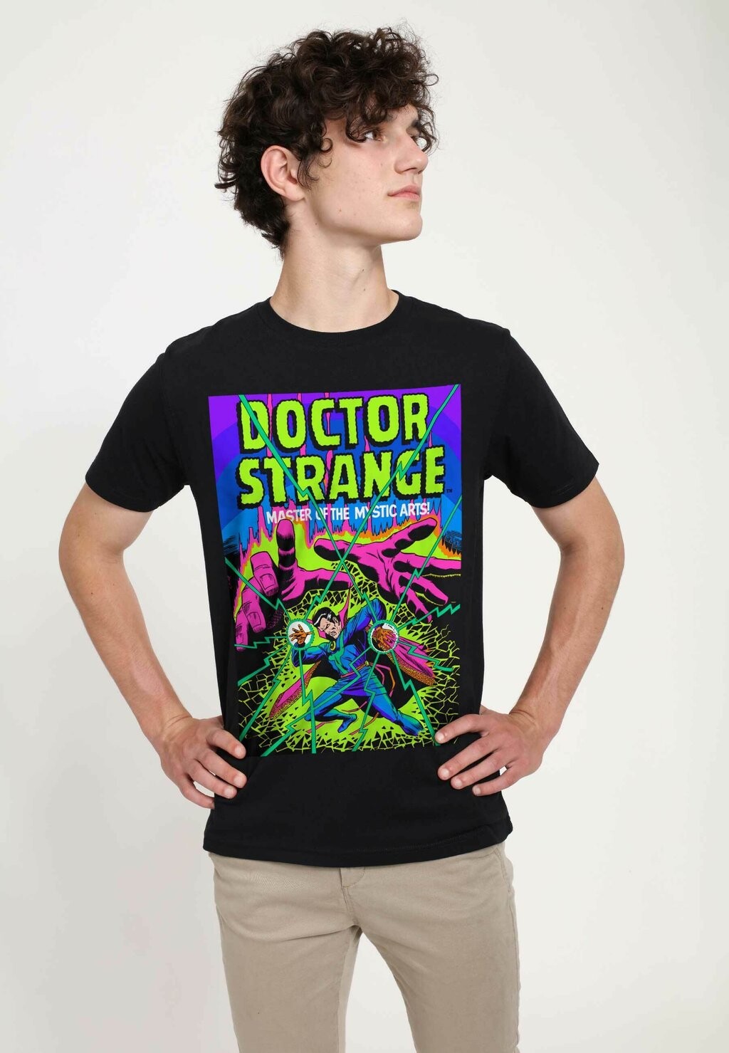 

Футболка с принтом AVENGERS CLASSIC STRANGE GLOW UNISEX Marvel, черный
