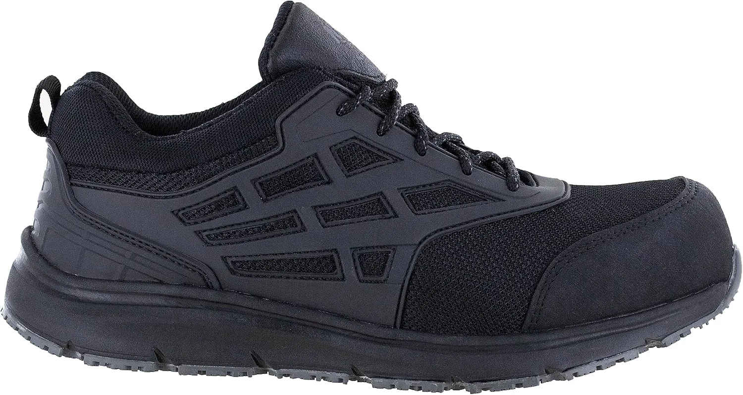 Мужские рабочие туфли Northside Trenton Nano Toe, стелька из пены с эффектом памяти и ПУ, статически безопасные, компрессионная подошва из ЭВА, противоскользящие туфли для мужчин, черный — фото 4