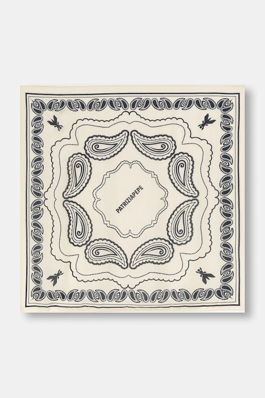 

Шарф с шелком Patrizia Pepe, бежевый