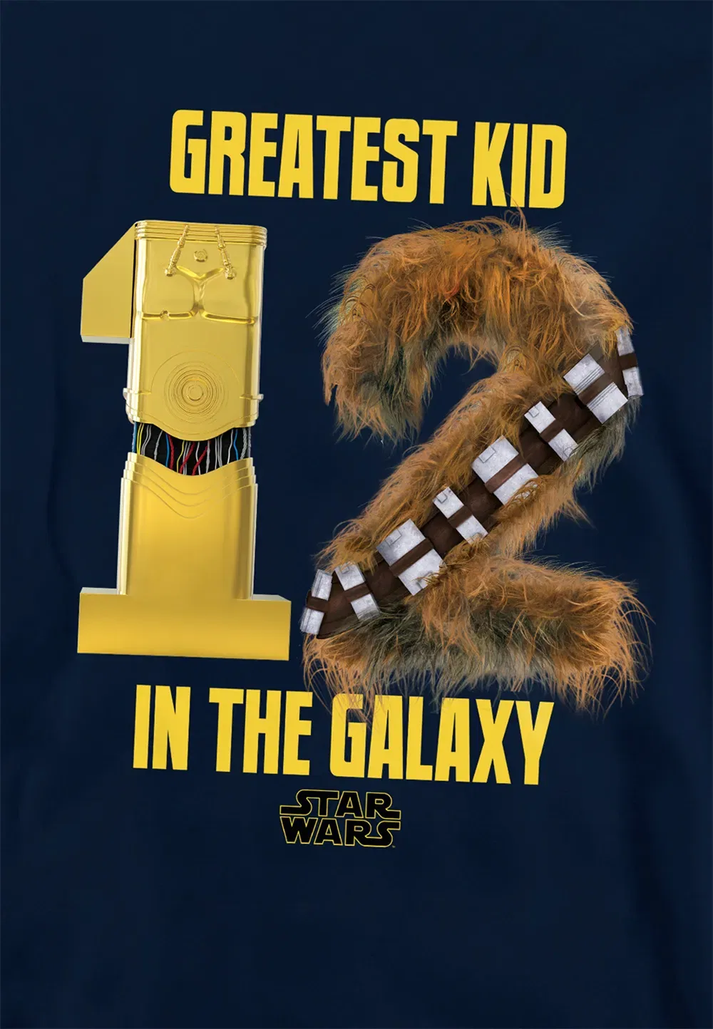 Детская худи Star Wars с C-3PO и Чубаккой, Disney, темно-синий — фото 2