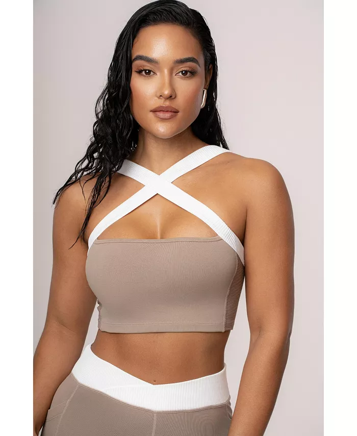 

Женский топ-бюстье Ultimate Ribbed Halter Top JLUXLABEL, мультиколор
