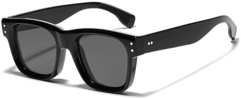 

Квадратные мужские солнцезащитные очки с заклепками, защита от УФ-излучения UV400, ретро-градиентные солнцезащитные очки для женщин, модные солнцезащитные очки MTZJH, Black Gray