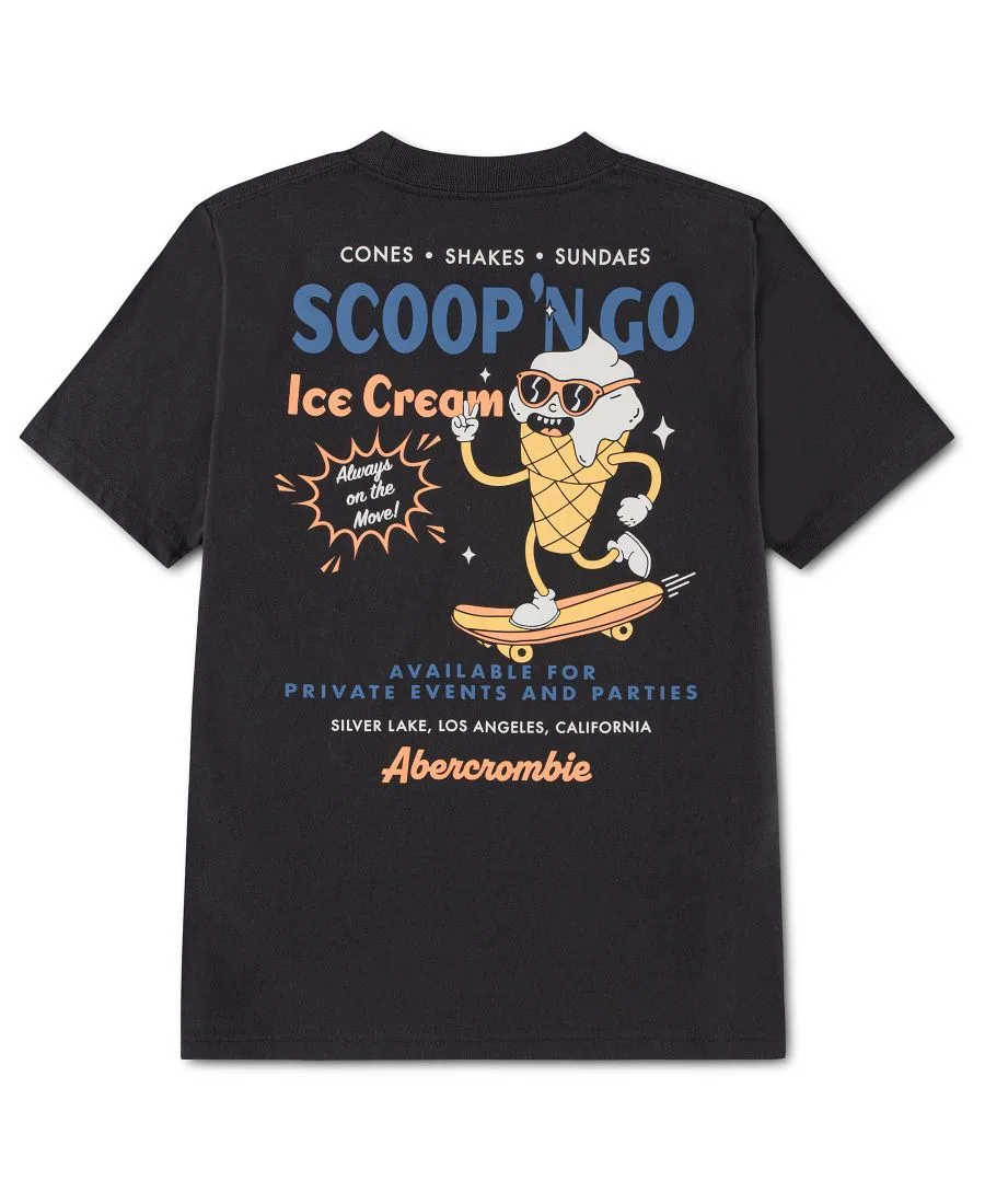 Детская футболка с круглым вырезом Scoop 'N Go Abercrombie kids, Phantom — фото 2