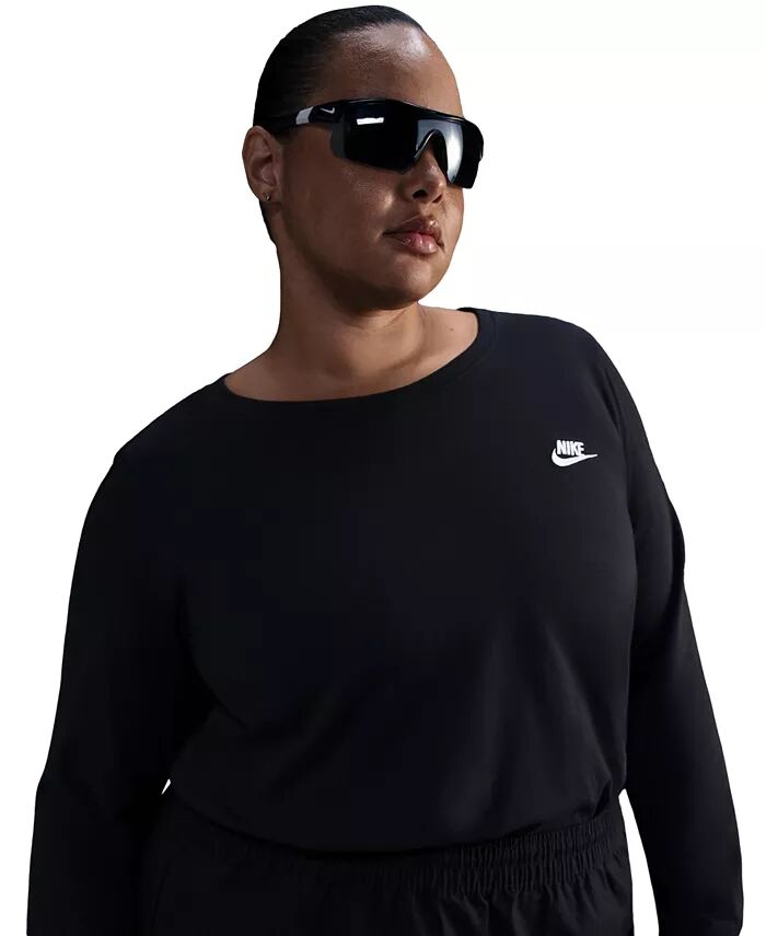 

Футболка с длинным рукавом Plus Size Sportswear Club Nike, черный