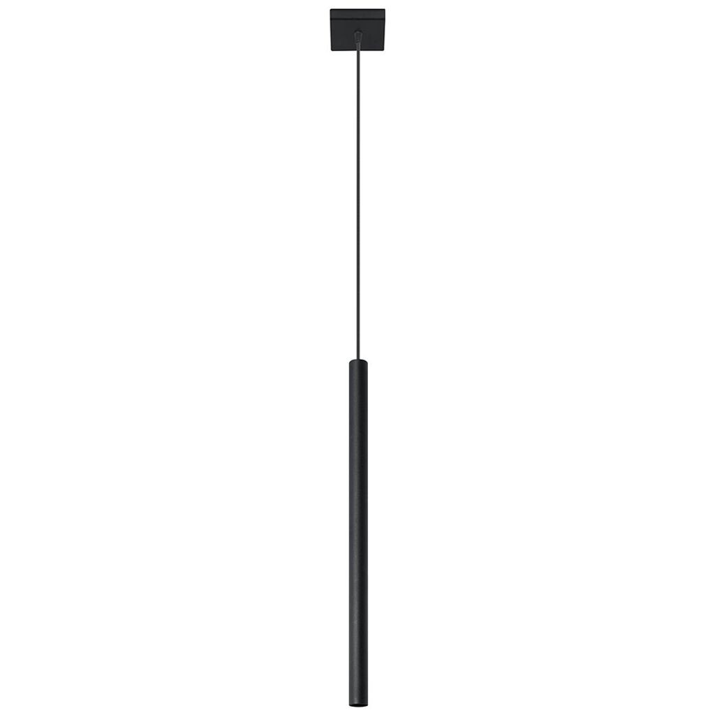 

Подвесной светильник, черный, имитация стержня, сталь, H 100 см etc-shop