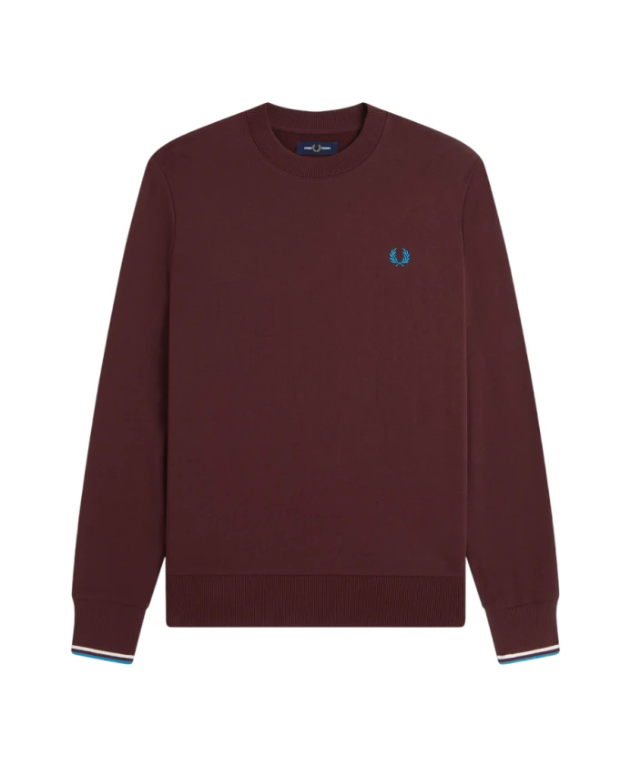 

Классическая хлопковая толстовка бордового цвета. Fred Perry, красный