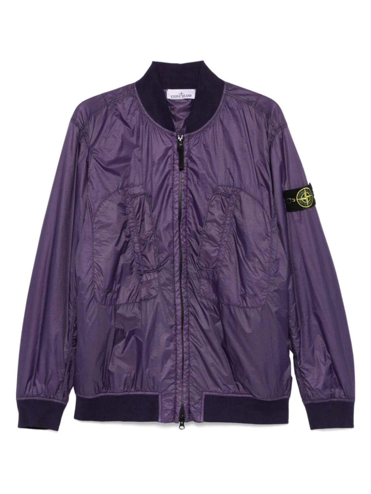 

Бомбер с нашивкой-логотипом Stone Island, фиолетовый