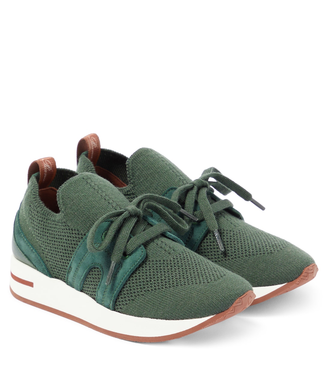 

360 LP Flexy Walk вязаные кроссовки Loro Piana Kids, Agano Green