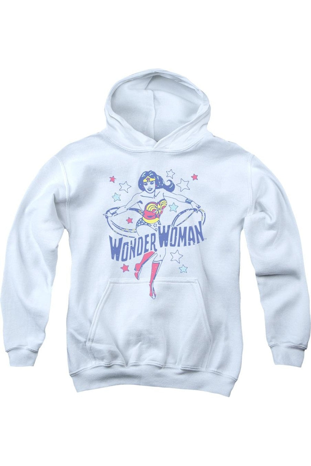 

Толстовка с капюшоном DC Comics Wonder Woman Stars Youth Pullover Gildan, белый
