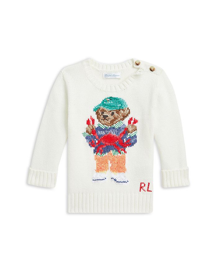 

Свитер Polo Bear для мальчиков из хлопка - для малышей Ralph Lauren, белый