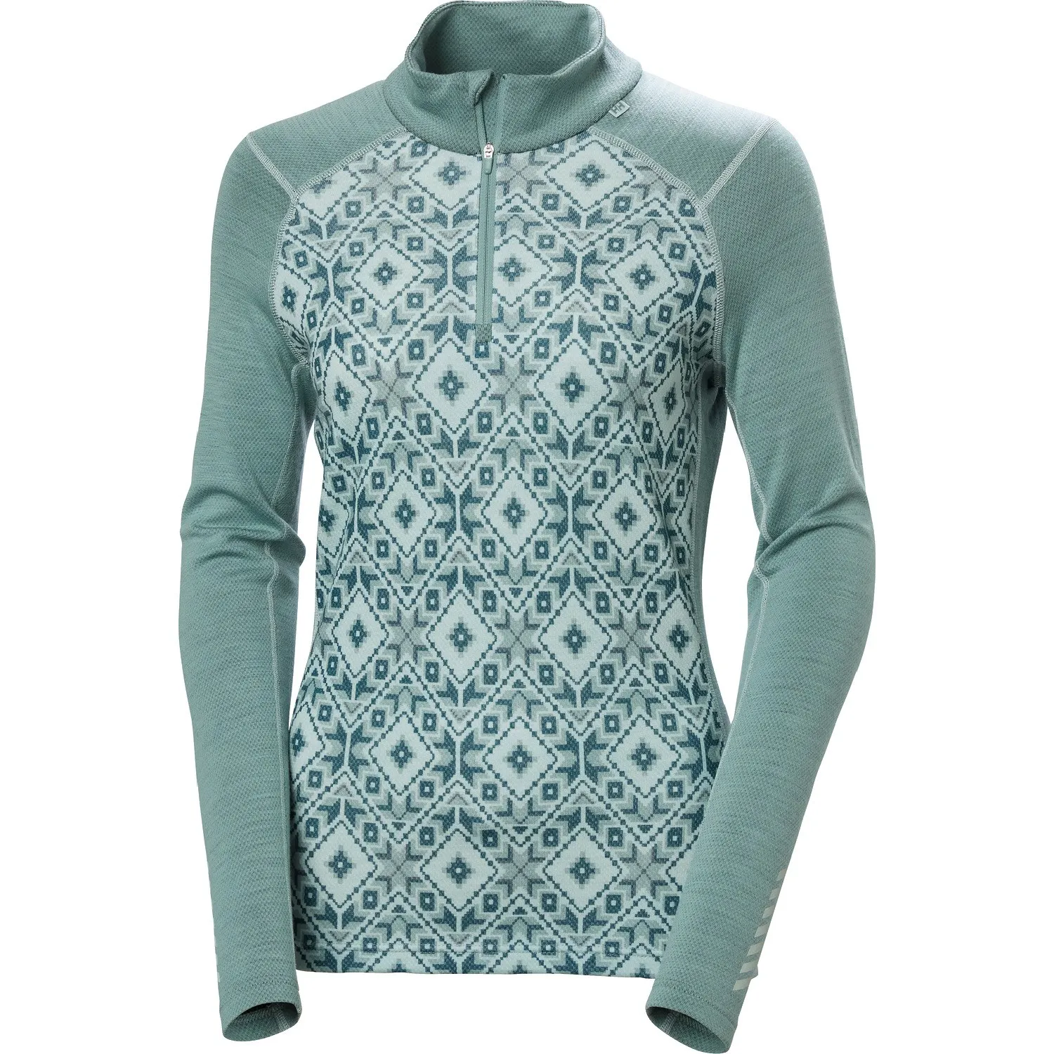 

LIFA Merino Midweight 2-In-1 Графическая Полу-молния Базовый Слой Топ Helly Hansen, Cactus Star Pixel