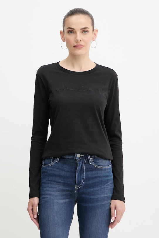 

Хлопковая водолазка Armani Exchange, черный