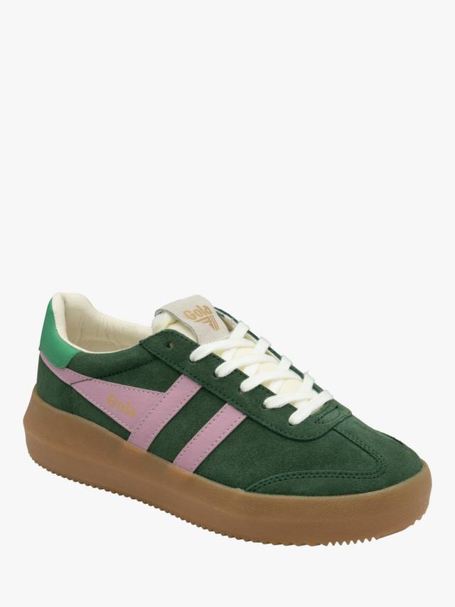 Athena Suede массивные кроссовки Gola, Green/Pink — фото 2