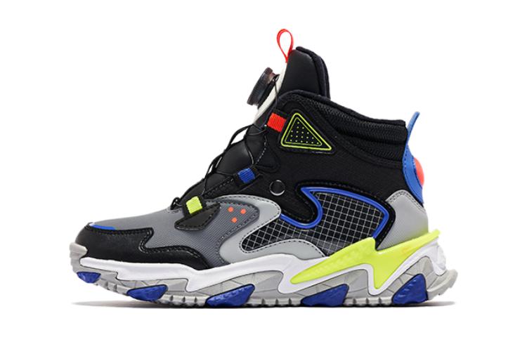 

QIAODAN Амортизирующие износостойкие детские кроссовки для повседневной носки, черно-желтые, подростковые