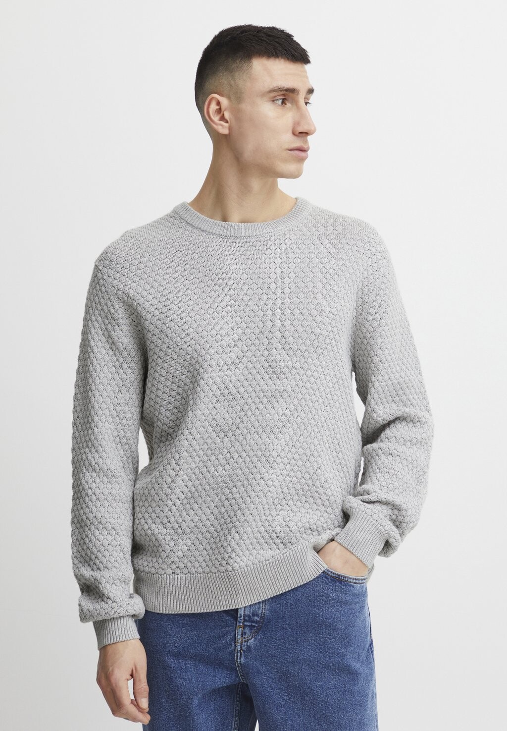 

Вязаный свитер SDCLIVE Solid, цвет light grey melange