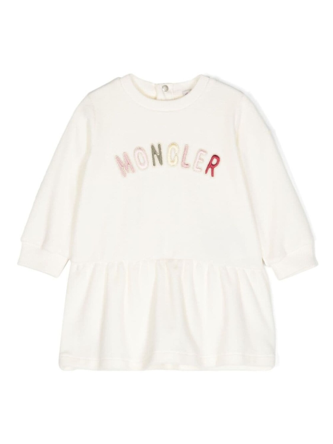 

Moncler Enfant вышитое платье, белый