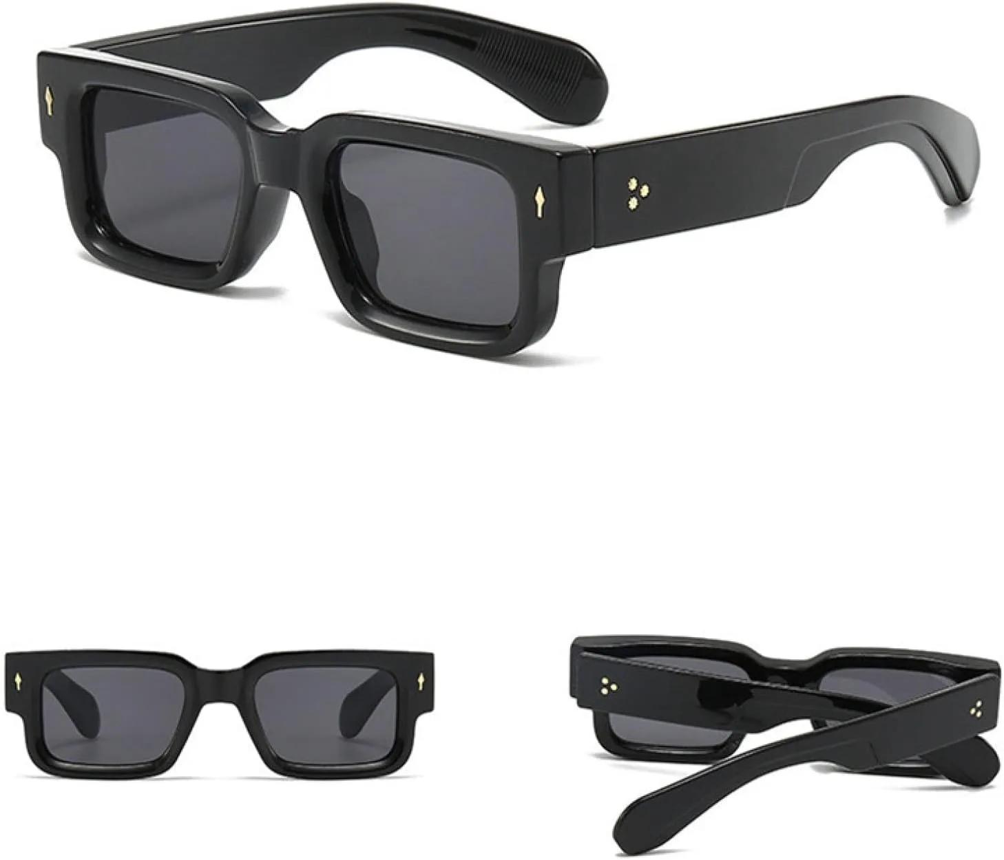 

Роскошные солнцезащитные очки для женщин в винтажном стиле с заклепками, для мужчин – модные, для активного отдыха и повседневной носки TVTBBVV, Blackgrey