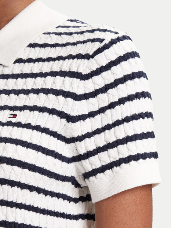 Свитер обычного кроя Fine WW0WW41474 Tommy Hilfiger, экрю — фото 4