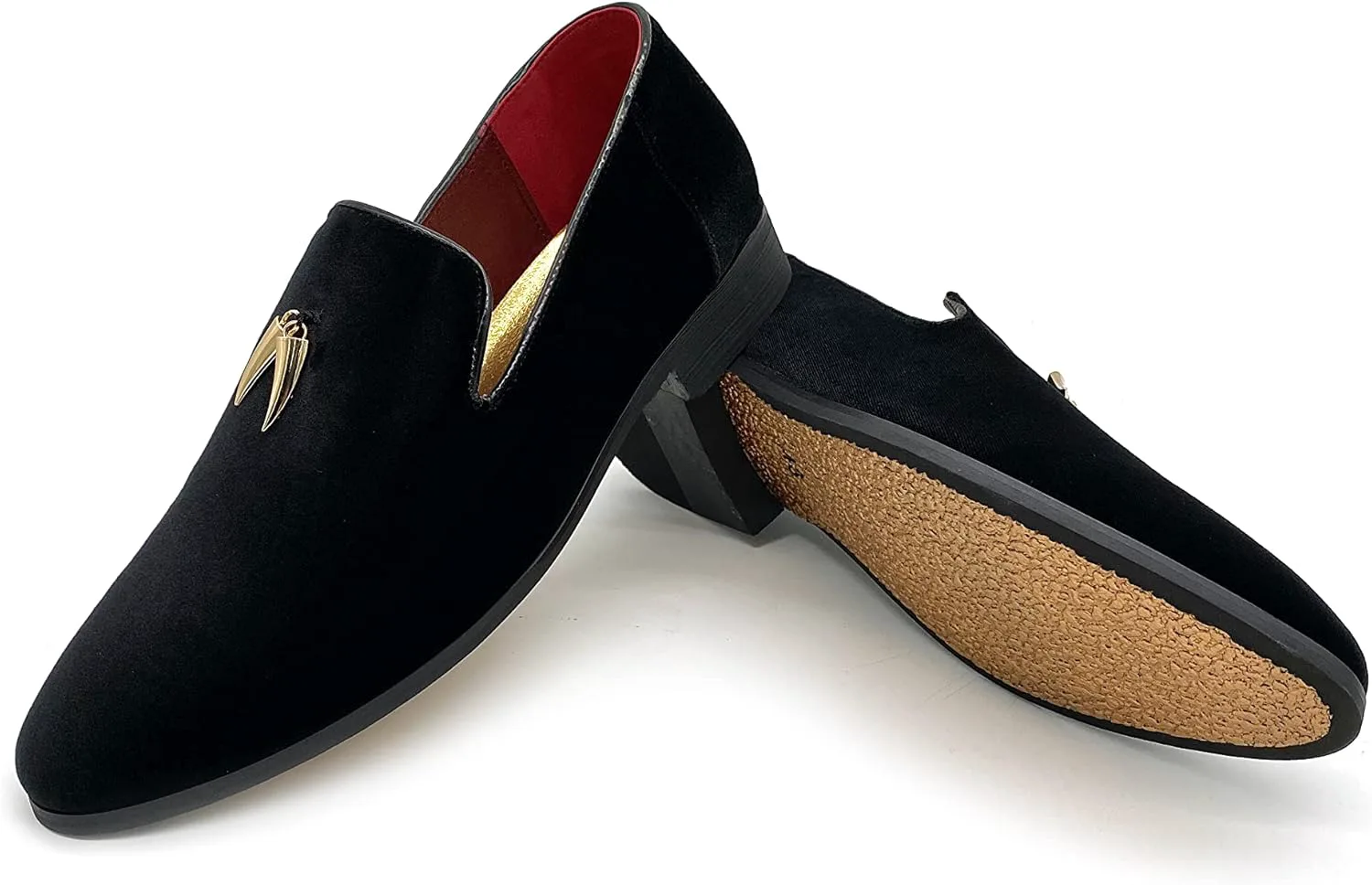 

Мужские бархатные лоферы MHB Penny Slip-On из замши с блестками, смокинговые туфли, черный