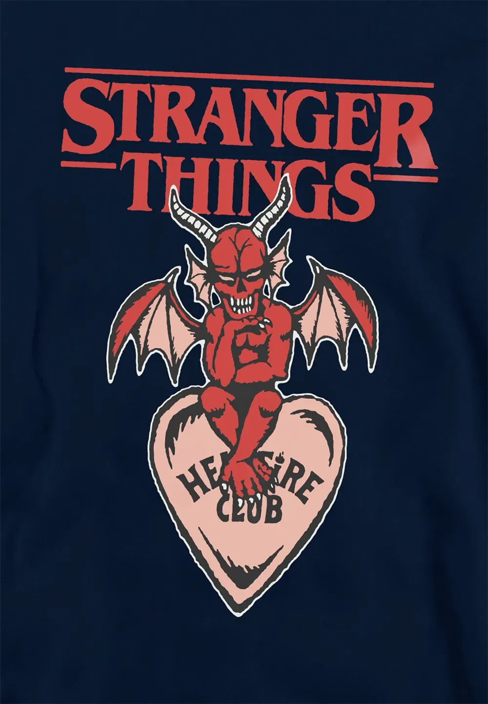 Детская худи Stranger Things Hellfire Heart, темно-синий — фото 2