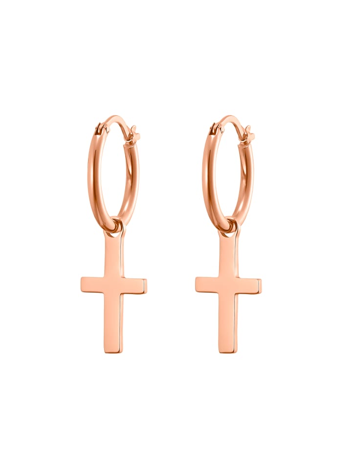 

Steel_Art Серьги Creole Deus poliert in rosegoldfarben