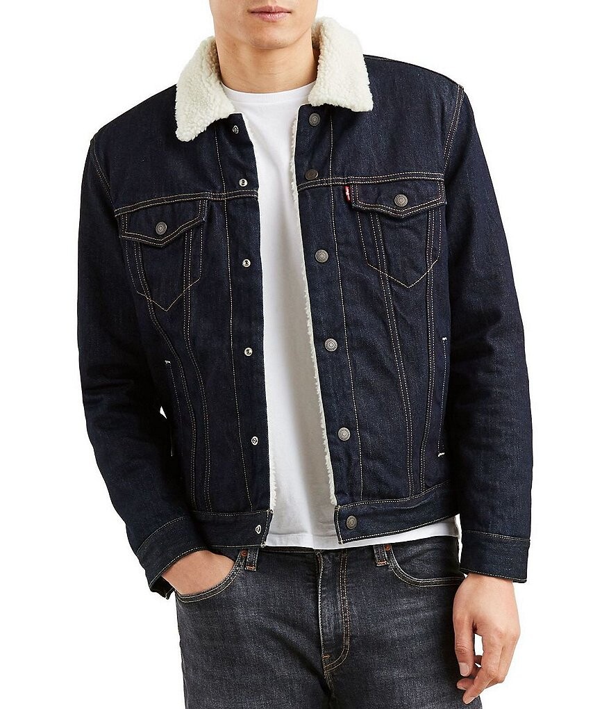 

Джинсовая куртка Levi's Type III Sherpa Trucker, синий